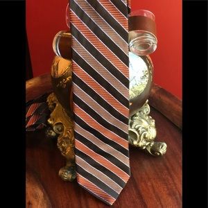 Ted Baker 100% silk men’s neck tie brown orange